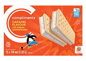 Caramel Flavour Ice Cream Sandwiches