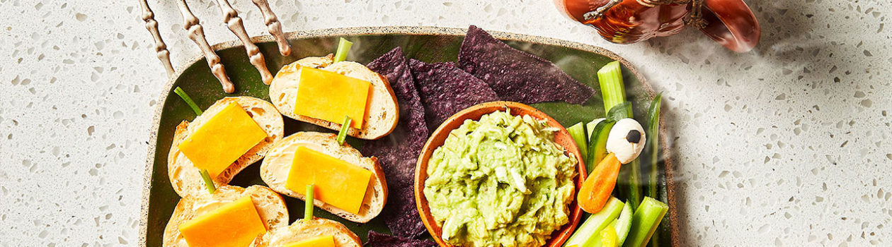 A Halloween snack board of spook-tacular snacks