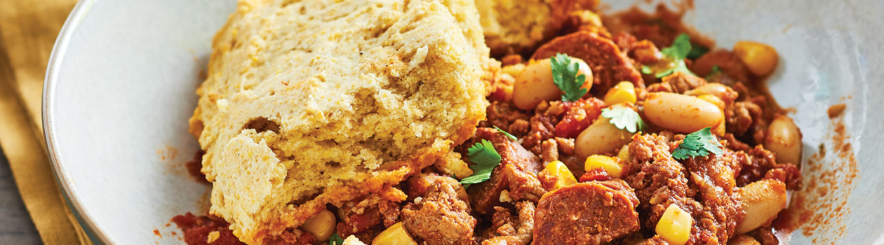 Cornbread Topped Slow Cooker Chili