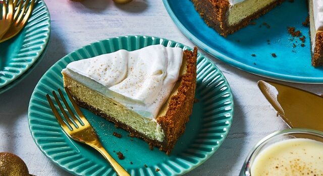 Eggnog Spiced Cheesecake